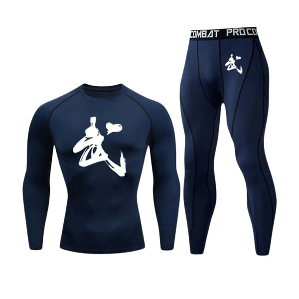 KIT-RASH-GUARD-BUSHIDO-AZUL-COM-CALÇA-TERMICA