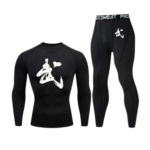 KIT-RASH-GUARD-BUSHIDO-PRETO-COM-CALÇA-TERMICA