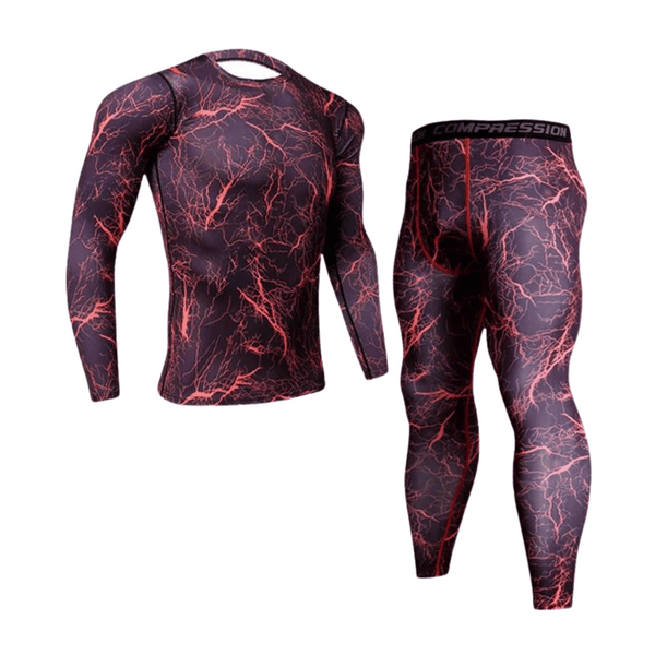 KIT-RASH-GUARD-STRIKE-VERMELHO-COM-CALÇA-TERMICA